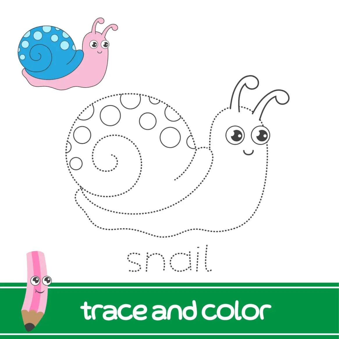 Free Snail Picture To Color In