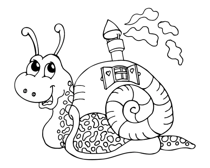 Free Snail Picture To Color In