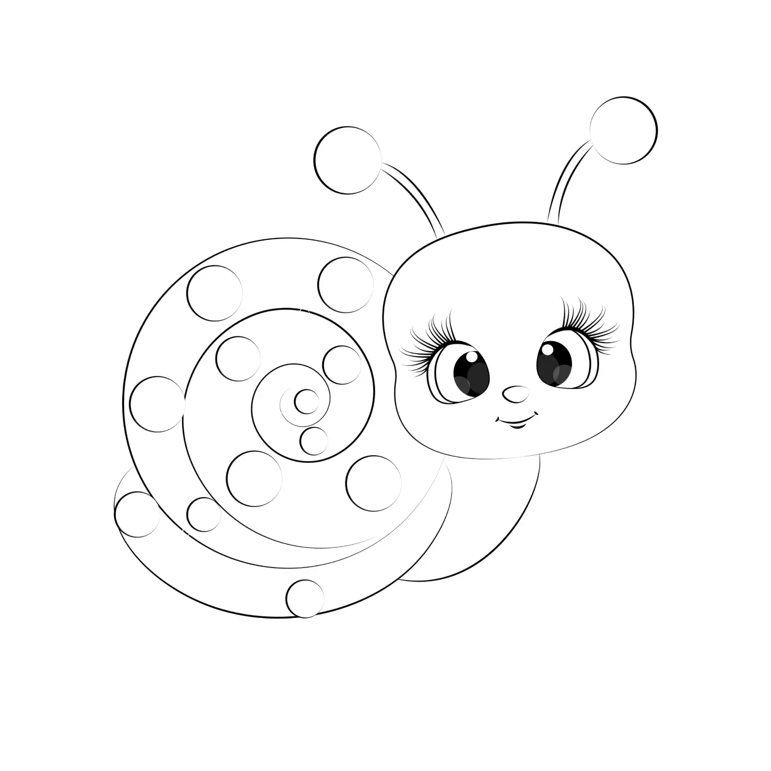 Free Snail Picture To Color In