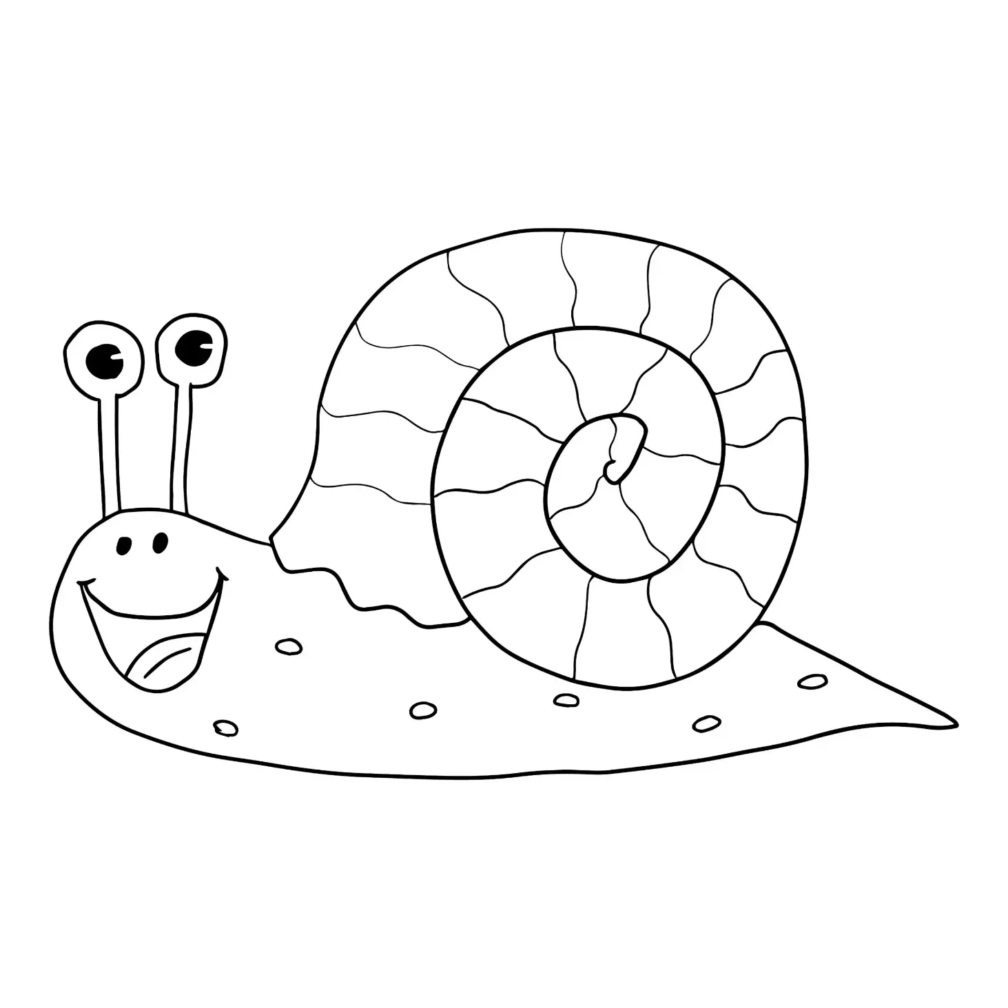 Free Snail Picture To Color In