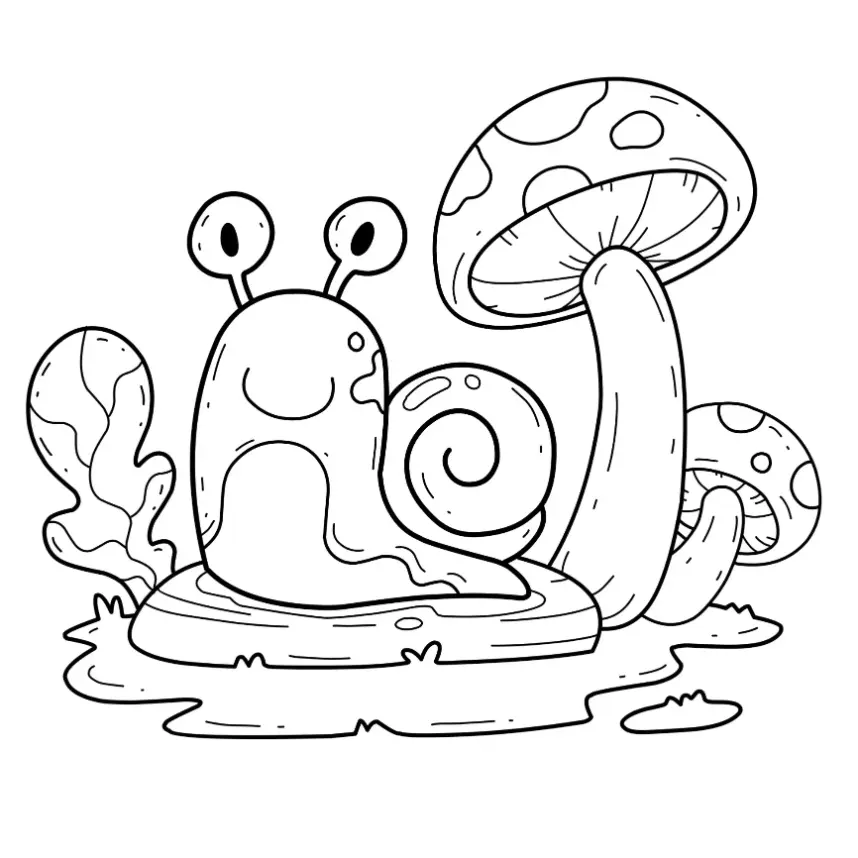 Free Snail Picture To Color In