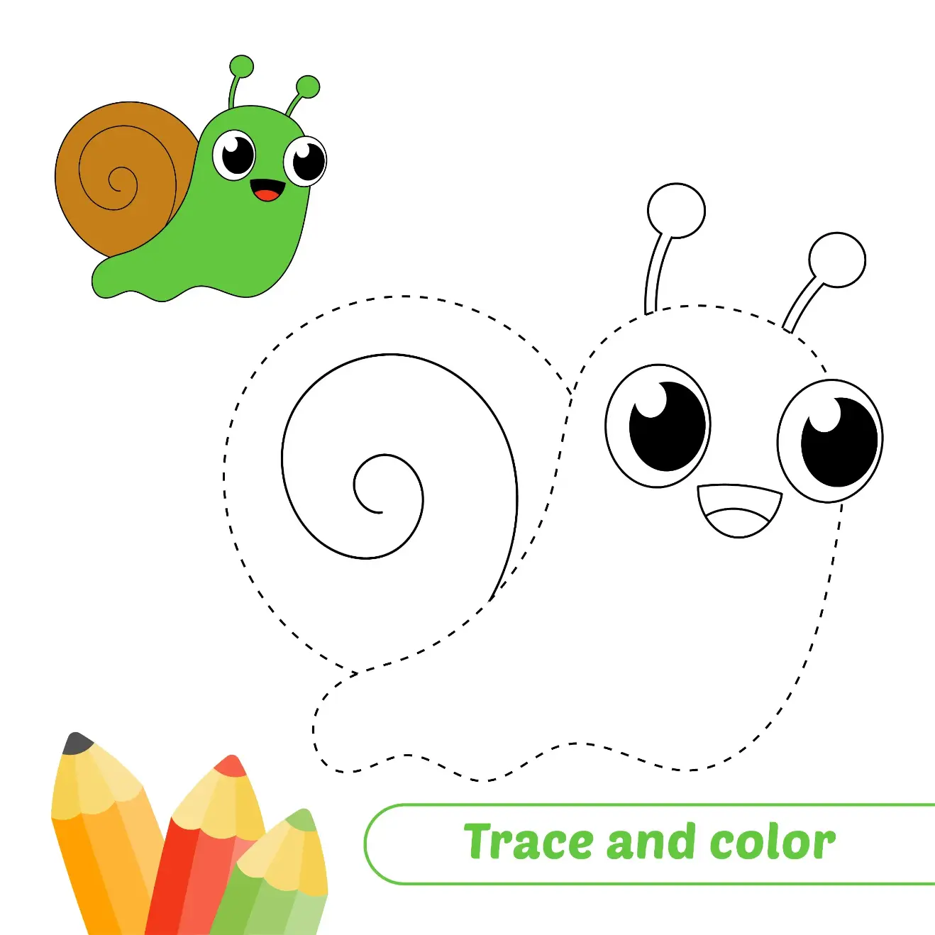 Free Snail Picture To Color In