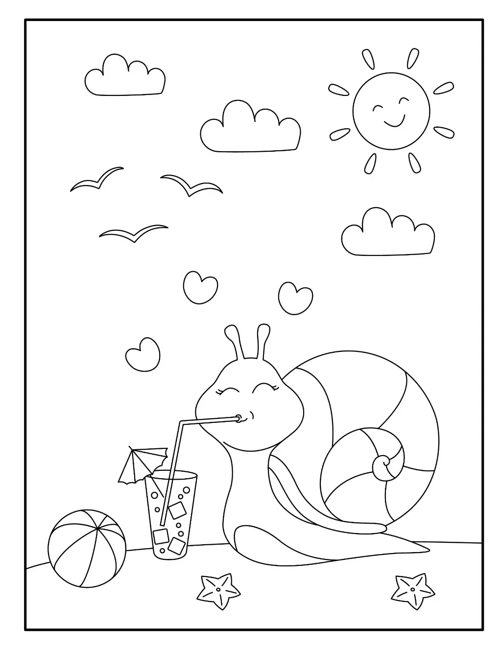 Free Snail Picture To Color In