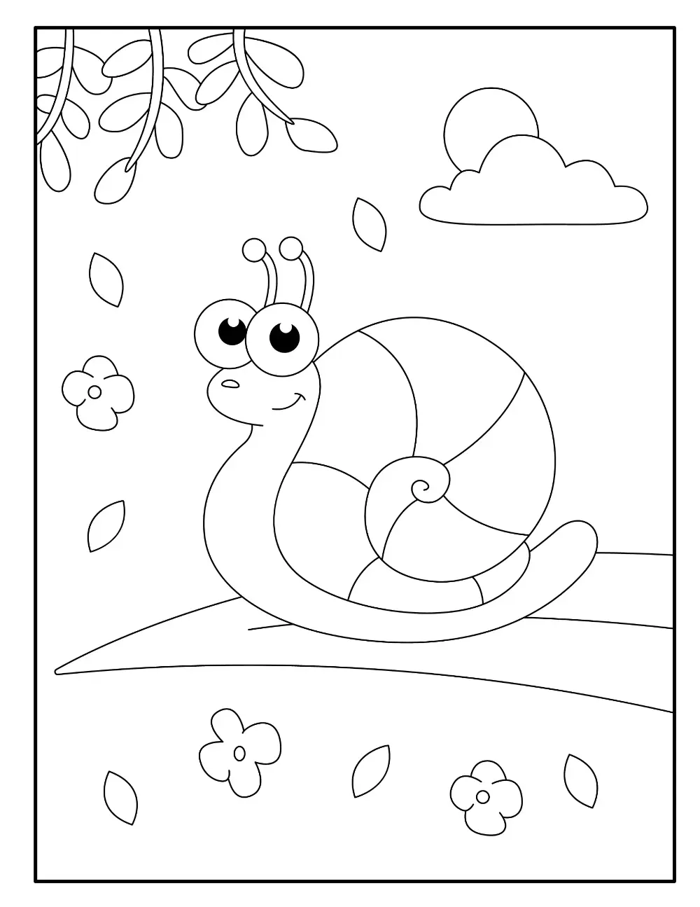 Free Snail Picture To Color In