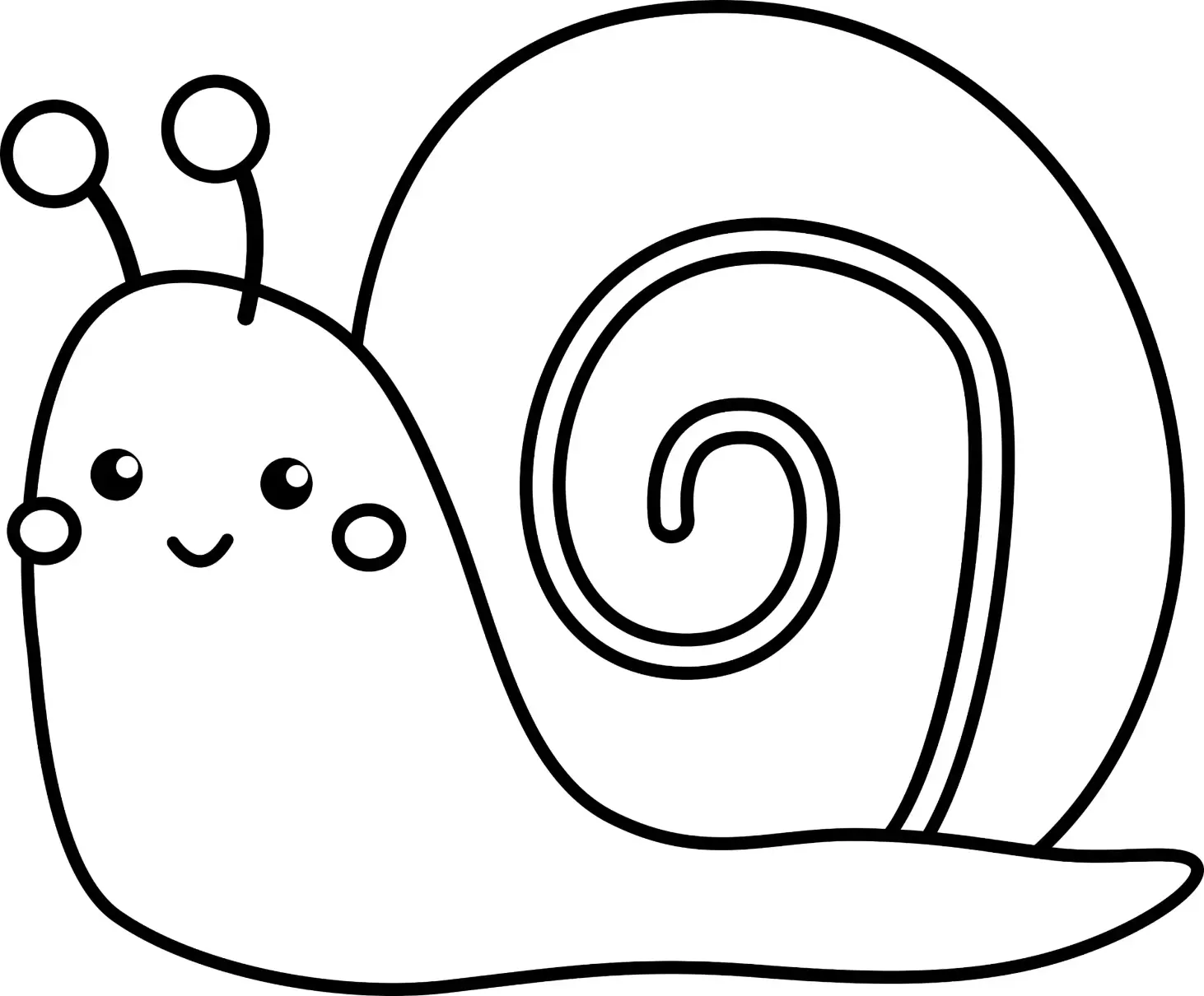 Free Snail Picture To Color In