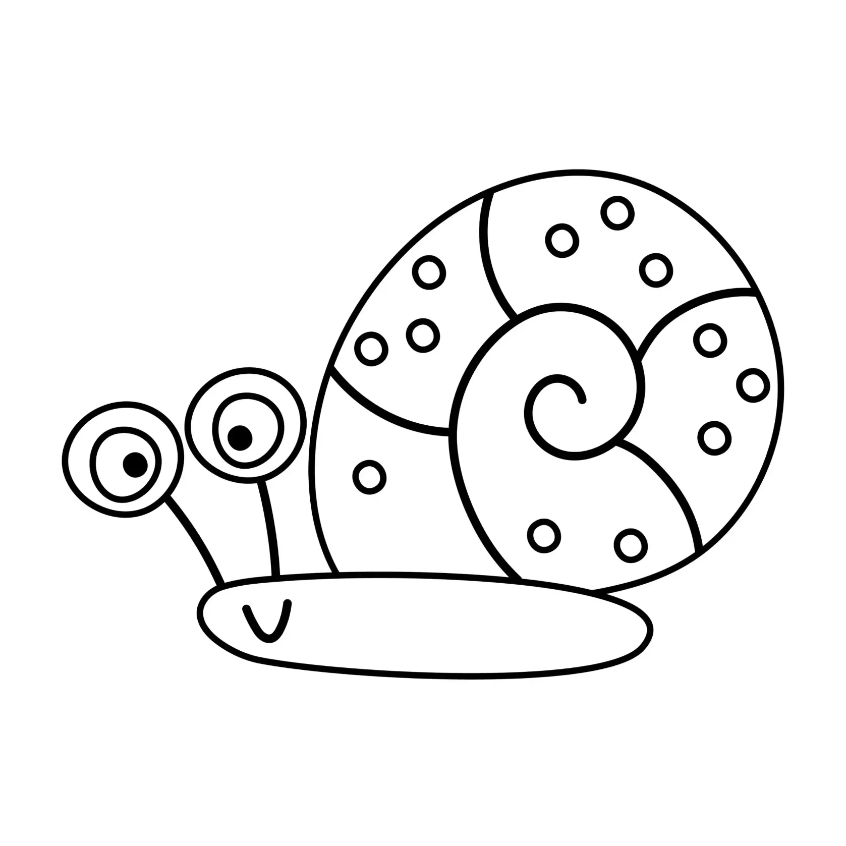 Free Snail Picture To Color In