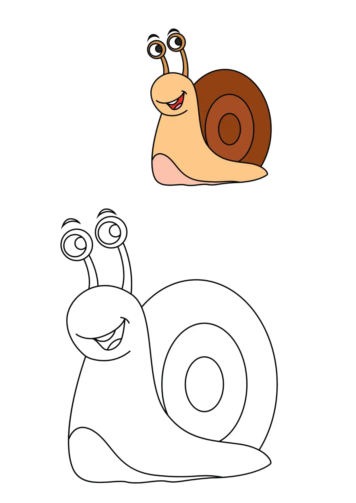 Free Snail Picture To Color In