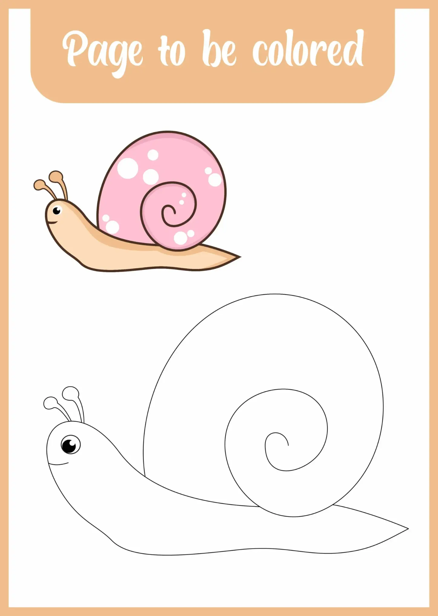 Free Snail Picture To Color In