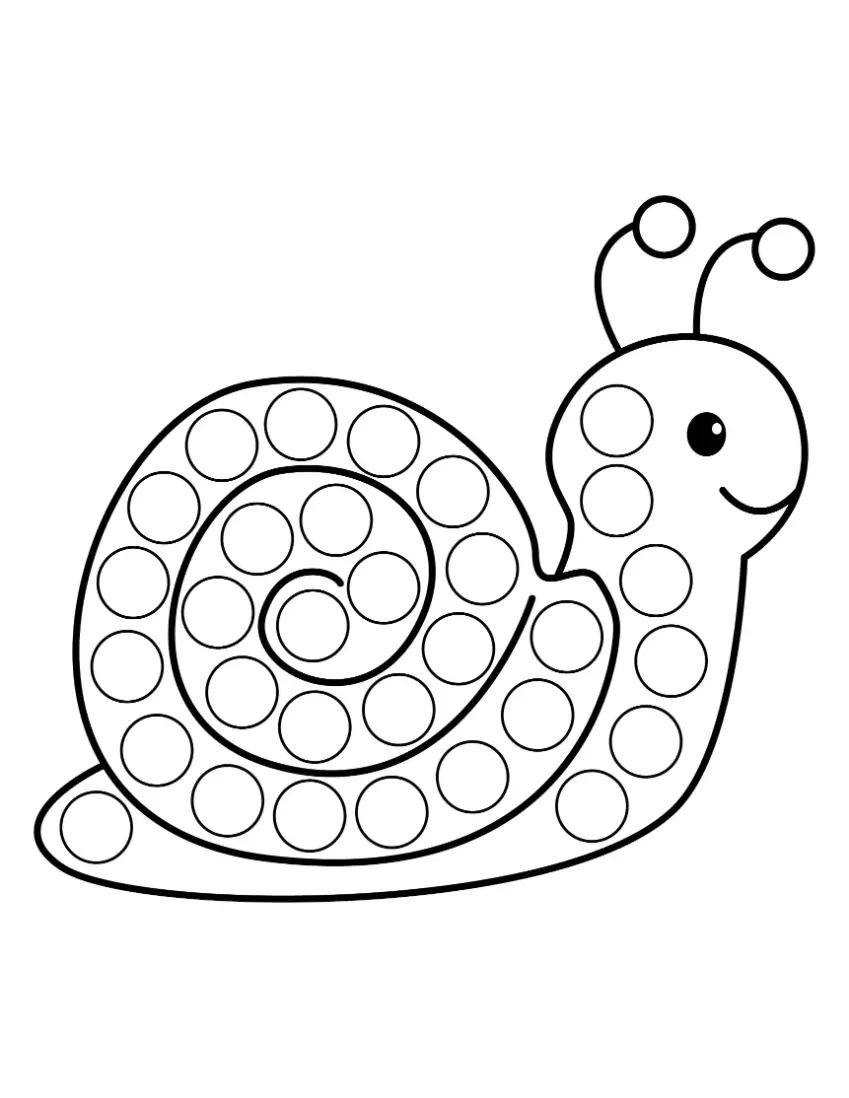 Free Snail Picture To Color In