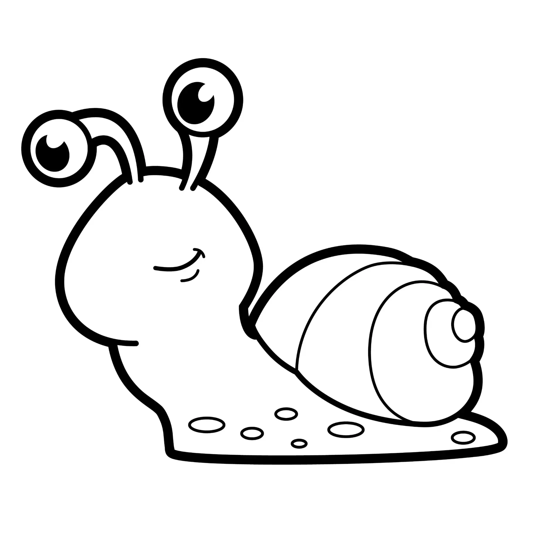 Free Snail Picture To Color In