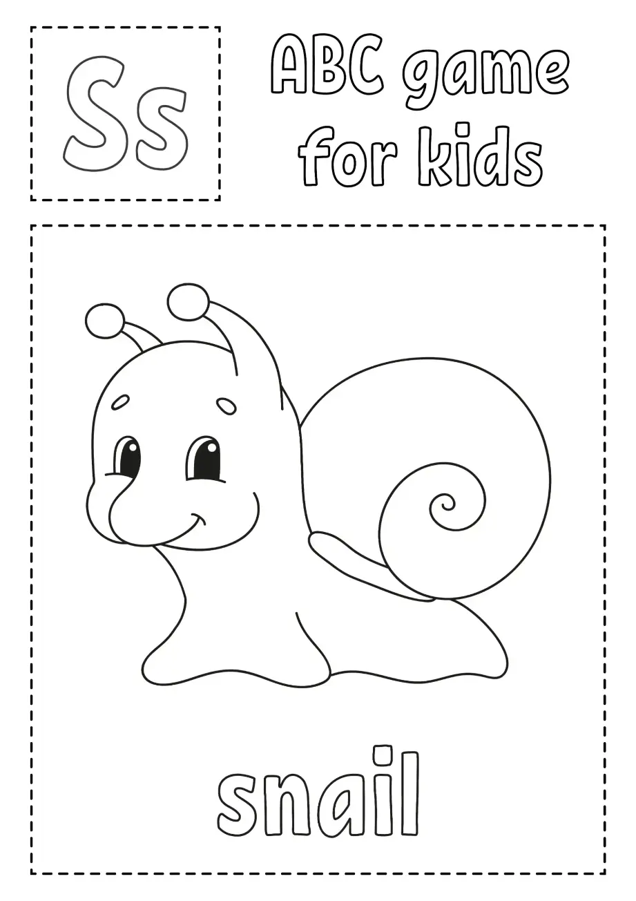 Free Snail Picture To Color In