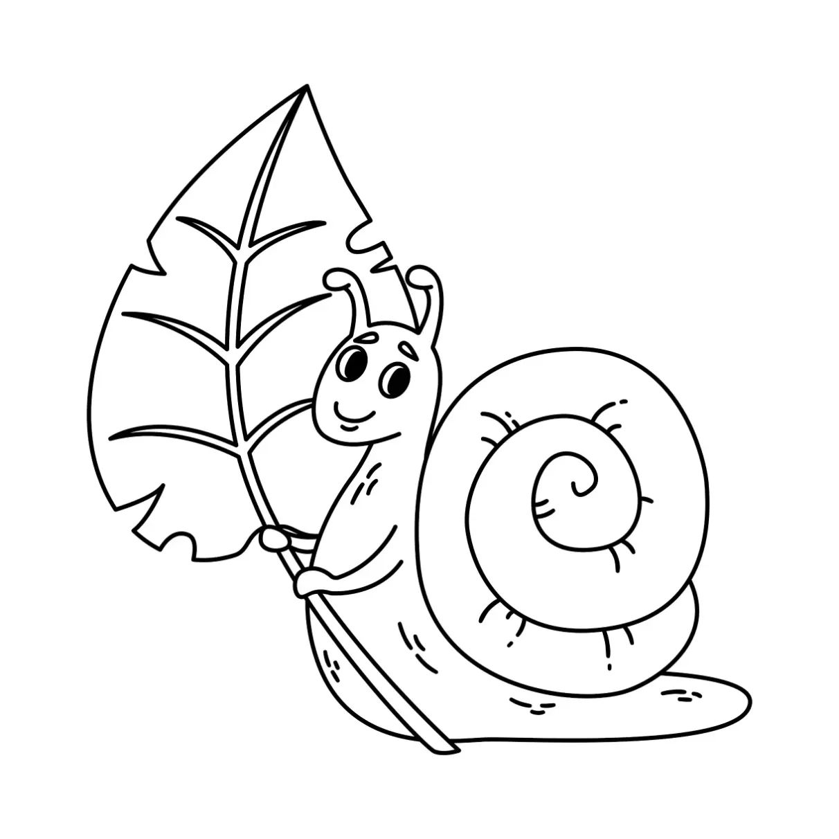 Free Snail Picture To Color In