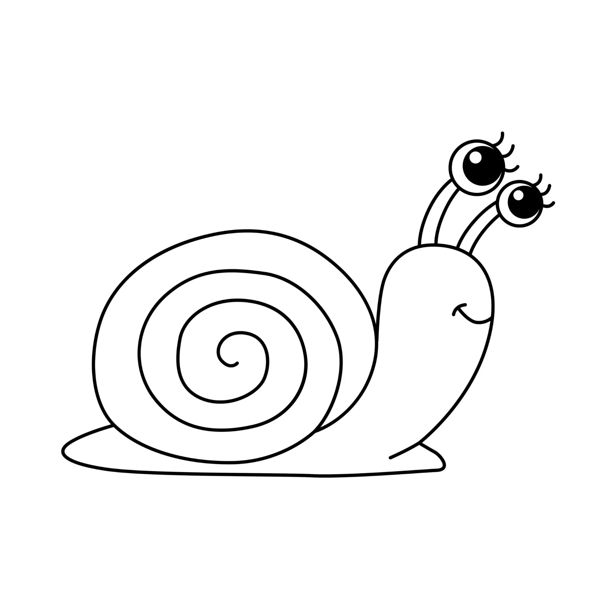 Free Snail Picture To Color In