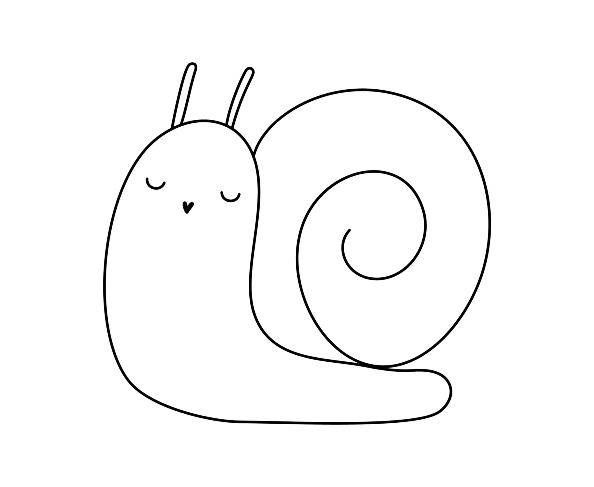 Free Snail Picture To Color In