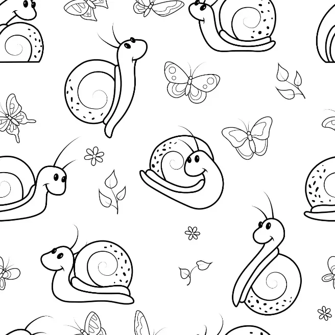 Free Snail Picture To Color In