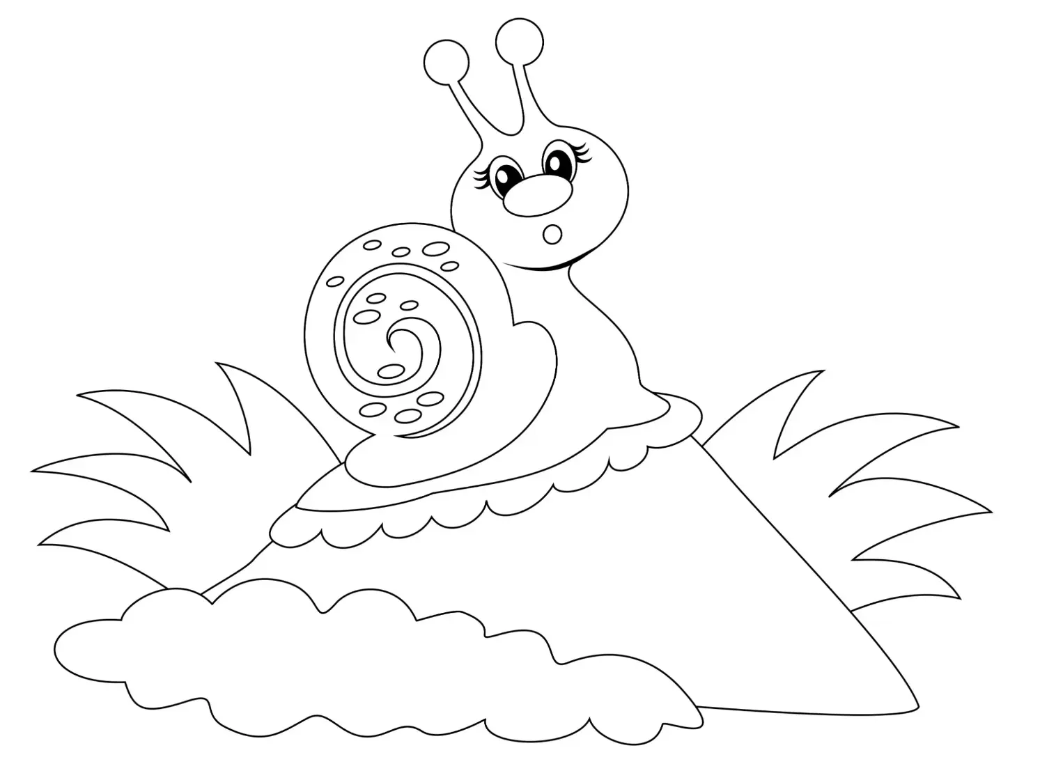 Free Snail Picture To Color In