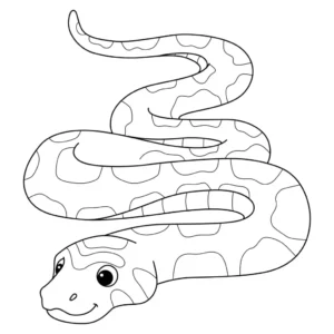 Free Snake Picture To Color In