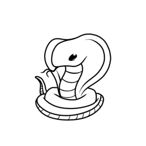 Free Snake Picture To Color In