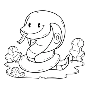 Free Snake Picture To Color In