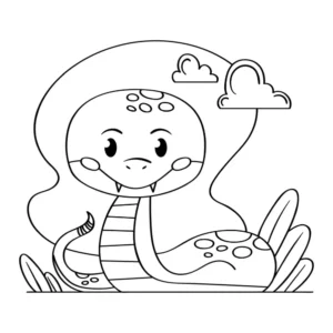 Free Snake Picture To Color In