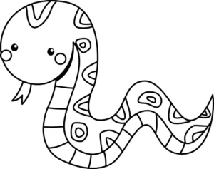 Free Snake Picture To Color In