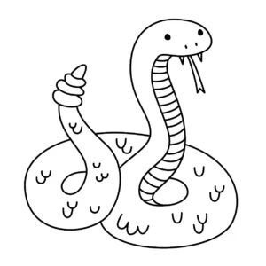 Free Snake Picture To Color In