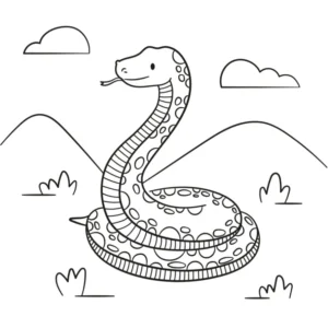 Free Snake Picture To Color In