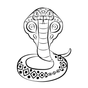 Free Snake Picture To Color In