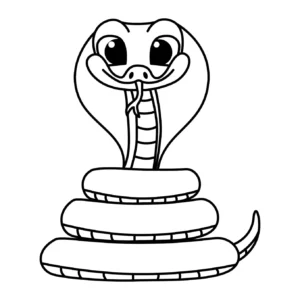 Free Snake Picture To Color In