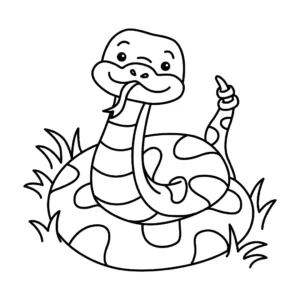 Free Snake Picture To Color In