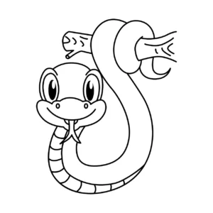 Free Snake Picture To Color In