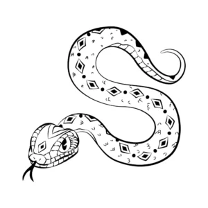 Free Snake Picture To Color In