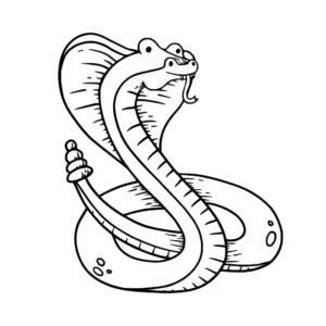 Free Snake Picture To Color In