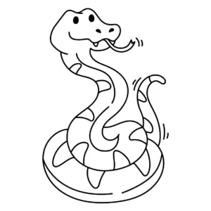 Free Snake Picture To Color In