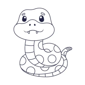 Free Snake Picture To Color In