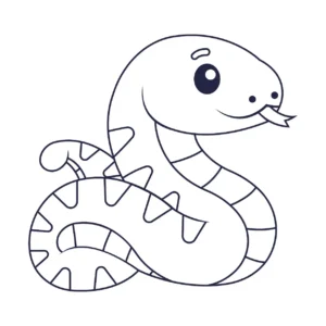 Free Snake Picture To Color In