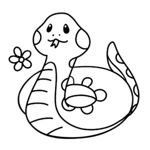 Free Snake Picture To Color In