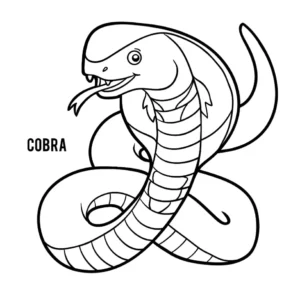 Free Snake Picture To Color In