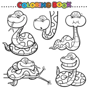 Free Snake Picture To Color In