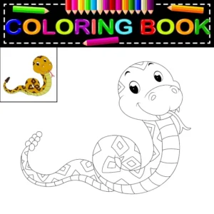 Free Snake Picture To Color In