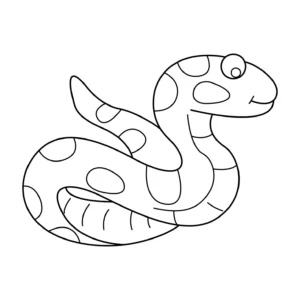 Free Snake Picture To Color In