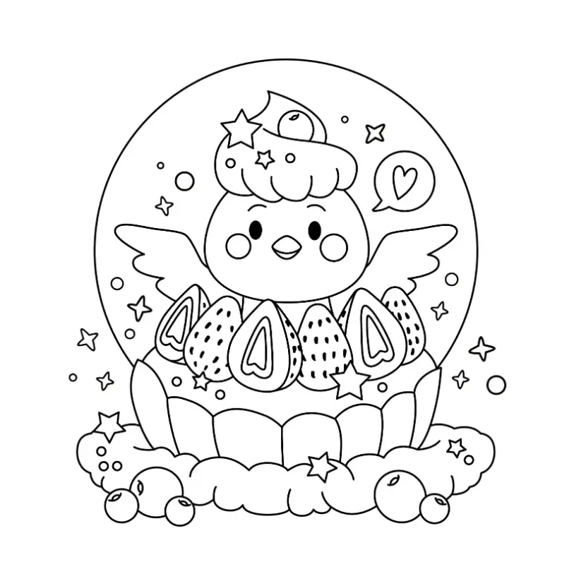 Free Snow Globe Picture To Color In