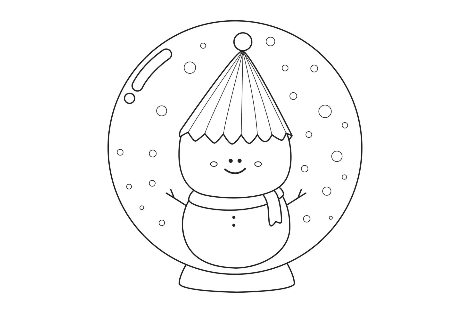 Free Snow Globe Picture To Color In