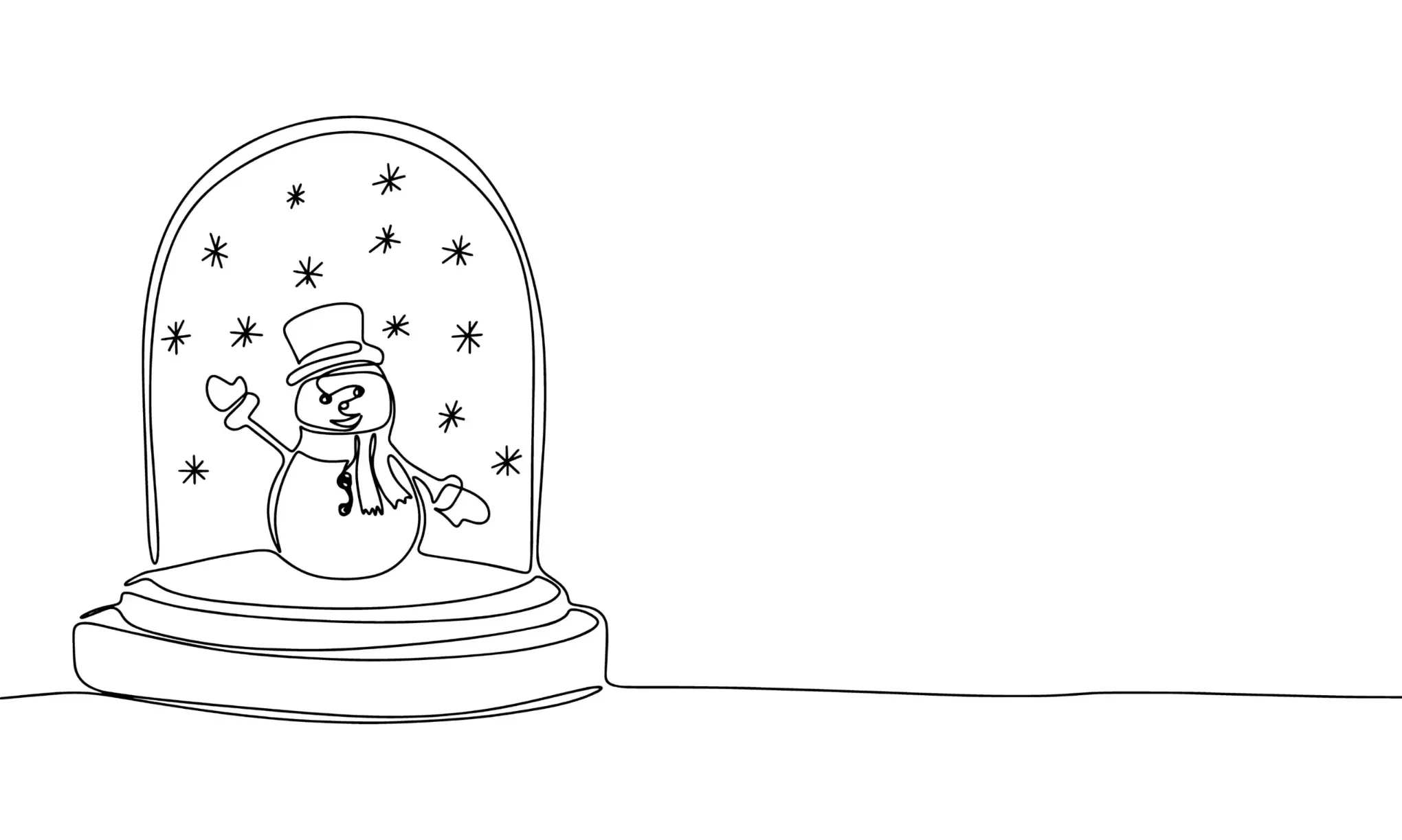 Free Snow Globe Picture To Color In