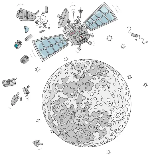 Free Space And Planets Picture To Color In