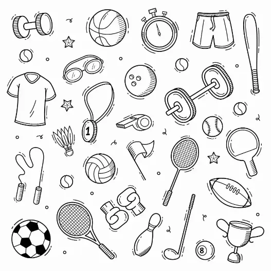 Free Sport Picture To Color In