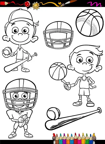 Free Sport Picture To Color In