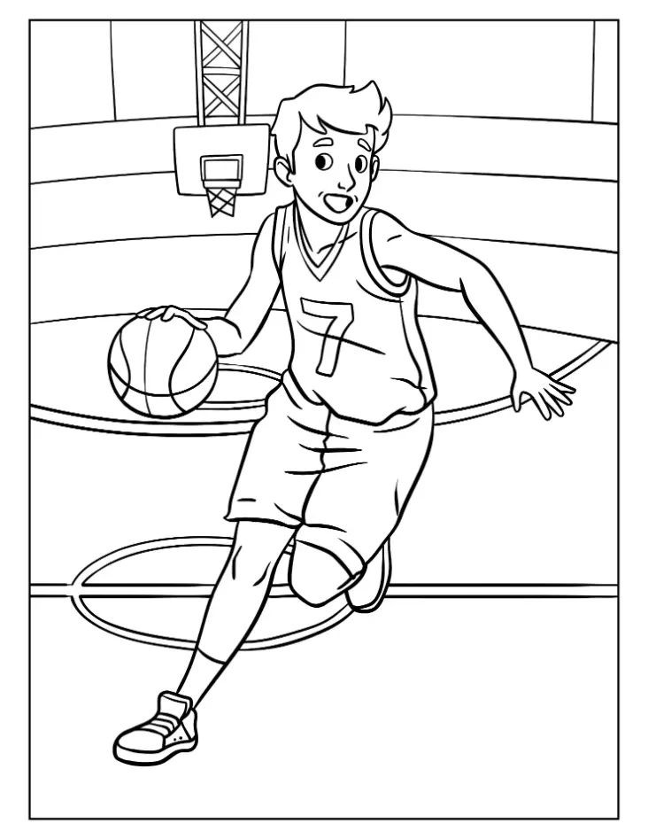 Free Sport Picture To Color In