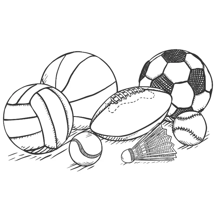 Free Sport Picture To Color In