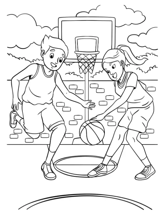 Free Sport Picture To Color In